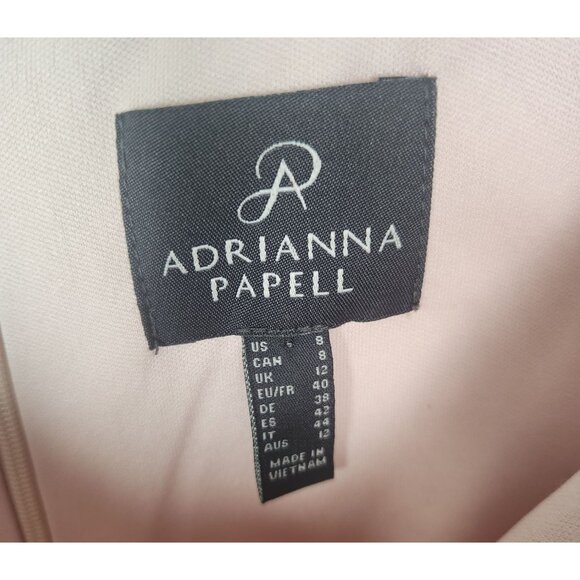 Adrianna Papell Women's Sz. 8 Blush Off The Shoulder Gown - Picture 2 of 8